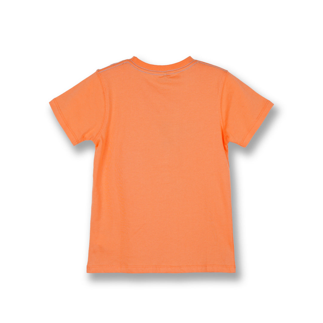 Poney Boys Orange Let's Play With The Sharks Short Sleeve Tee