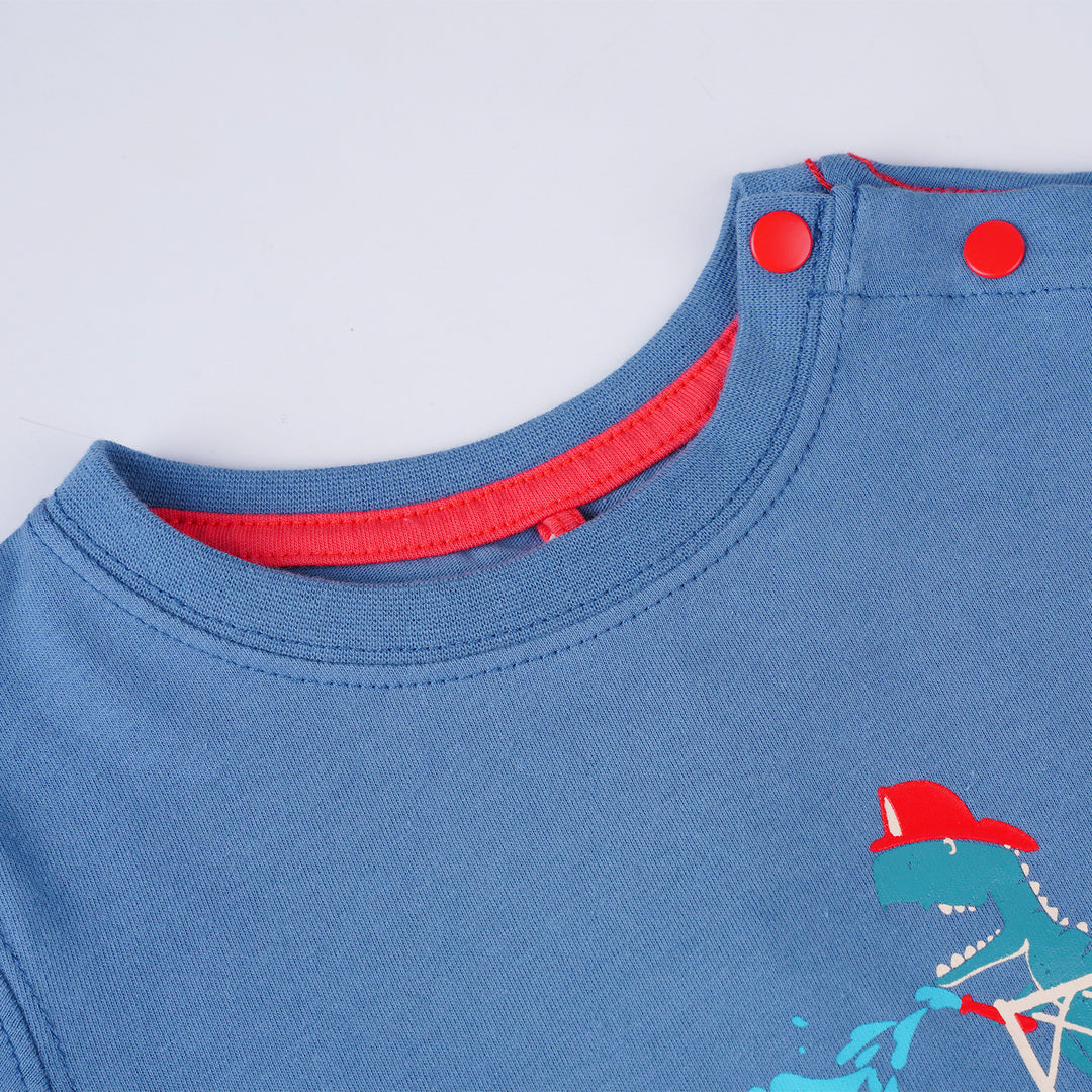 Poney Boys Blue Dinofighter To The Rescue! Short Sleeve Tee
