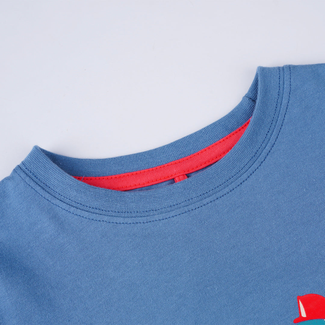 Poney Boys Blue Dinofighter To The Rescue! Short Sleeve Tee