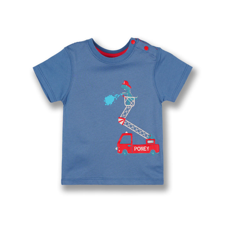Poney Boys Blue Dinofighter To The Rescue! Short Sleeve Tee