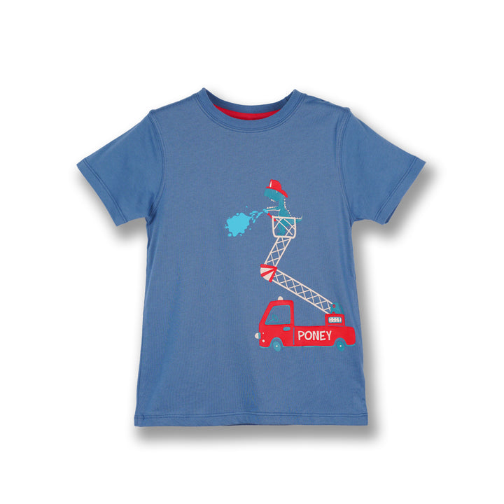 Poney Boys Blue Dinofighter To The Rescue! Short Sleeve Tee