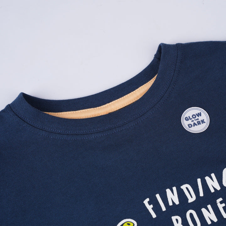 Poney Boys Dark Grey Finding Bones With Poney Short Sleeve Tee