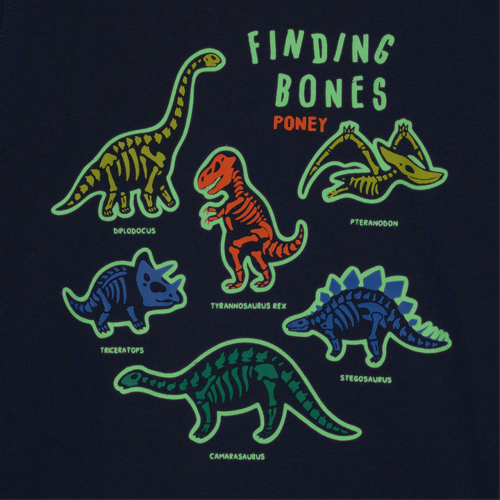Poney Boys Dark Grey Finding Bones With Poney Short Sleeve Tee