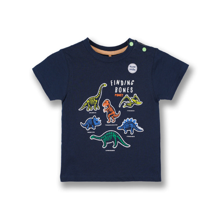 Poney Boys Dark Grey Finding Bones With Poney Short Sleeve Tee