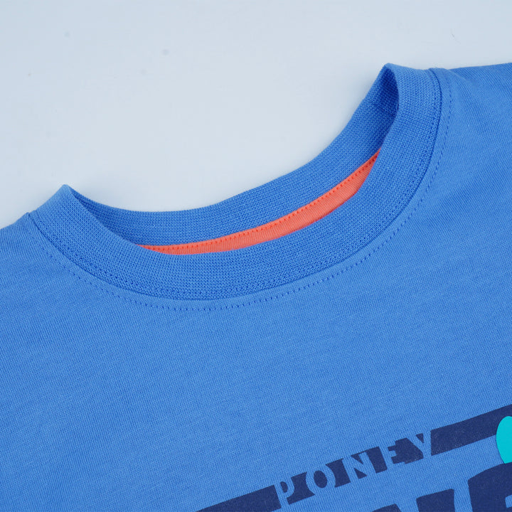 Poney Boys Blue Save The Waves Short Sleeve Tee