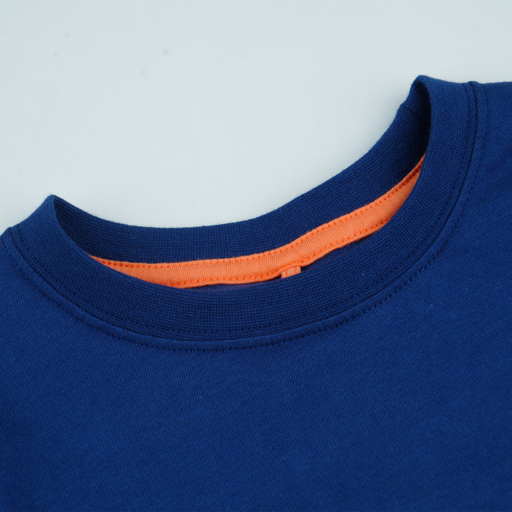 Poney Boys Navy Geometric Vibrant Horse Short Sleeve Tee