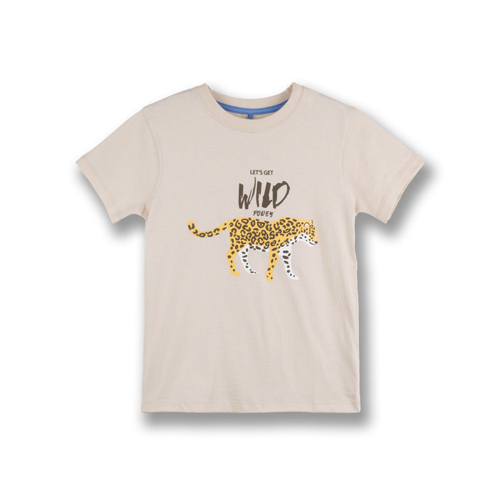 Poney Boys Light Grey Let's Get Wild Short Sleeve Tee