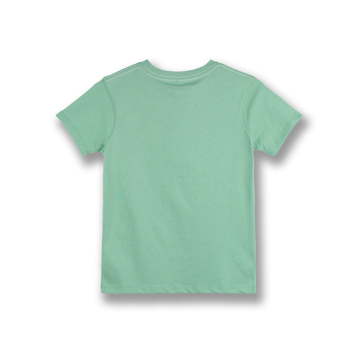 Poney Boys Green Learning T-Rex With Poney Short Sleeve Tee