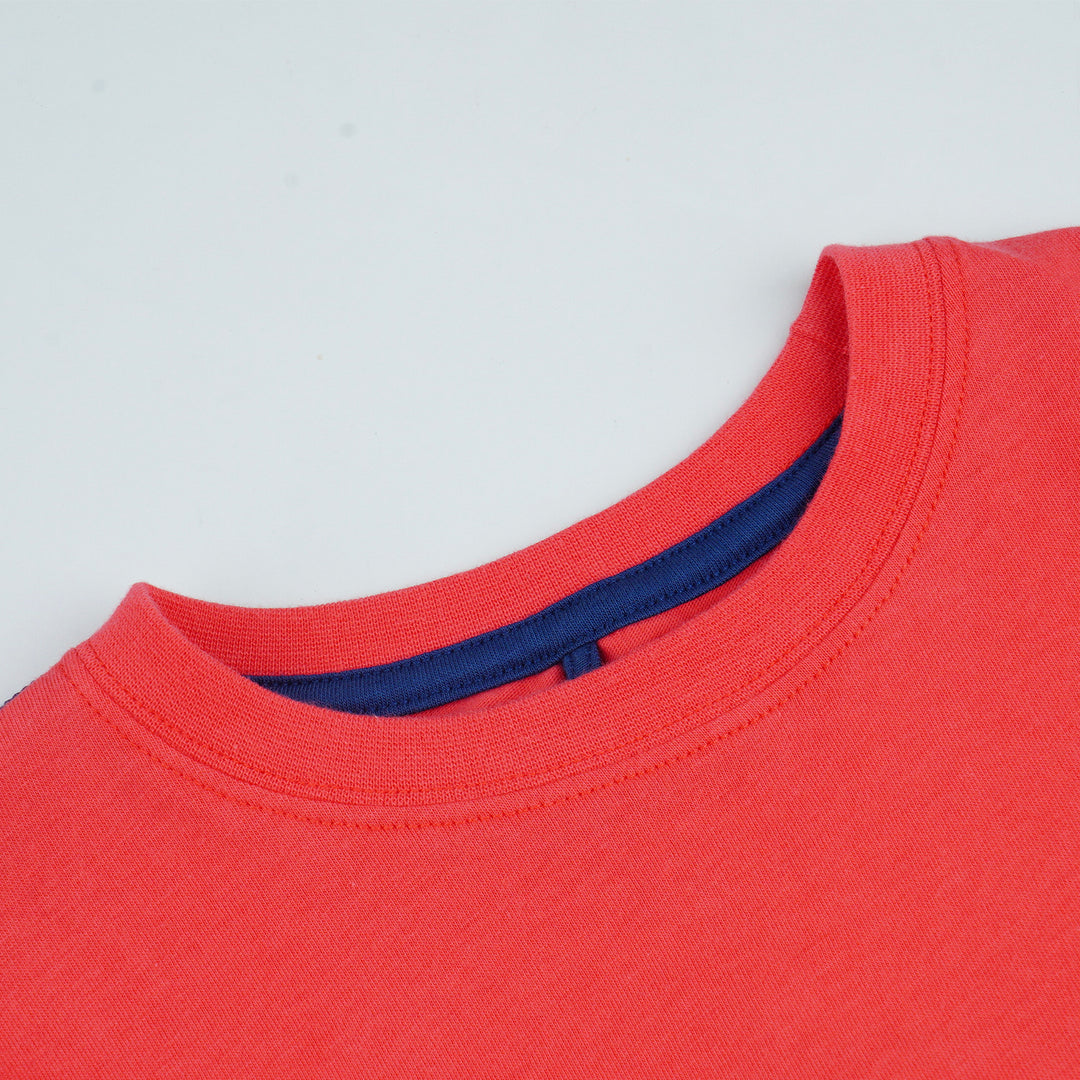 Poney Boys Red Wild Dinosaurs Short Sleeve Tee