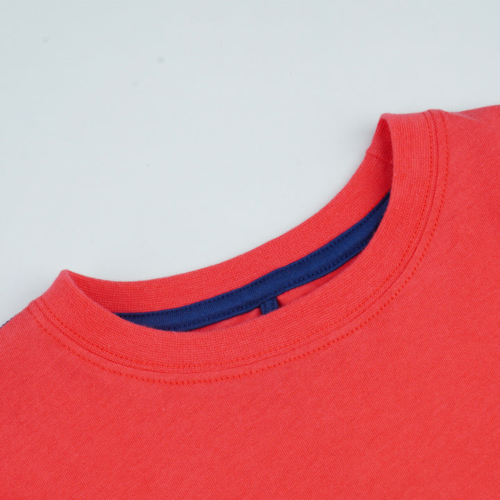 Poney Boys Red Wild Dinosaurs Short Sleeve Tee