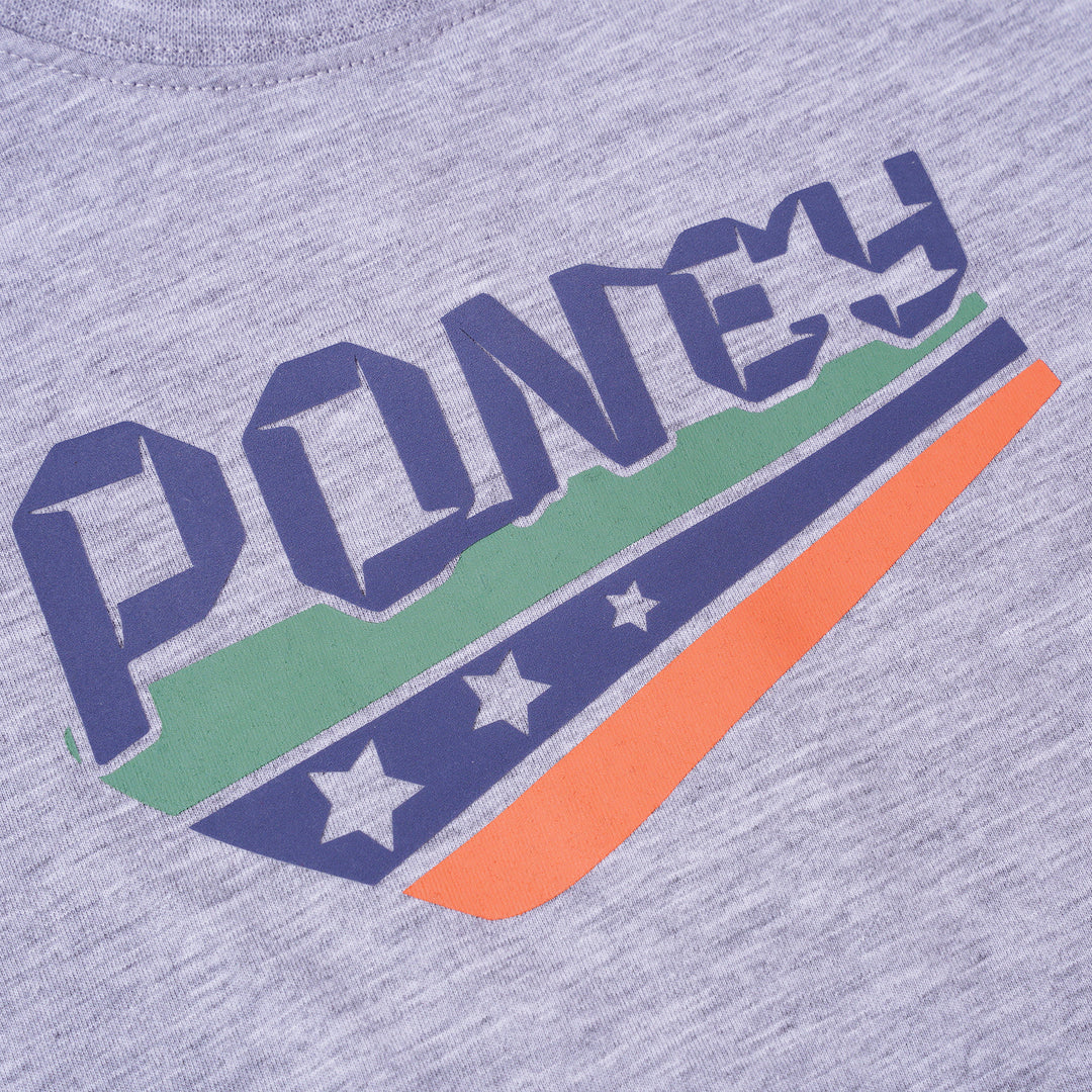 Poney Boys Melange Poney Logo Short Sleeve Tee