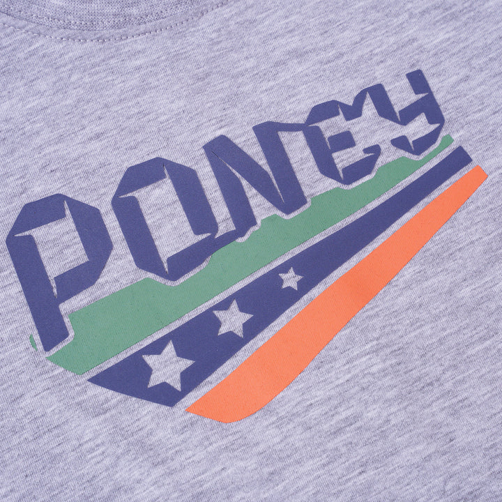 Poney Boys Melange Poney Logo Short Sleeve Tee