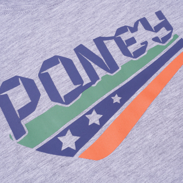 Poney Boys Melange Poney Logo Short Sleeve Tee