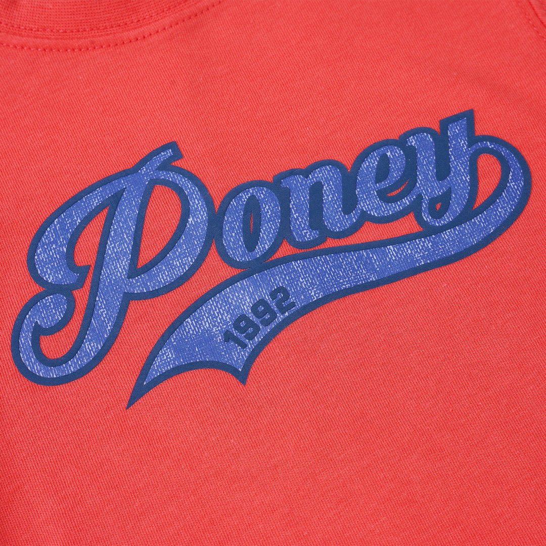 Poney Boys Red Poney Logo Short Sleeve Tee