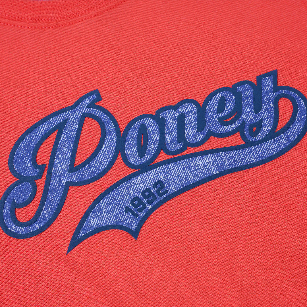 Poney Boys Red Poney Logo Short Sleeve Tee