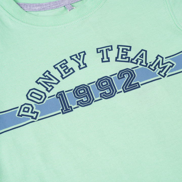 Poney Boys Lime Poney Logo Short Sleeve Tee