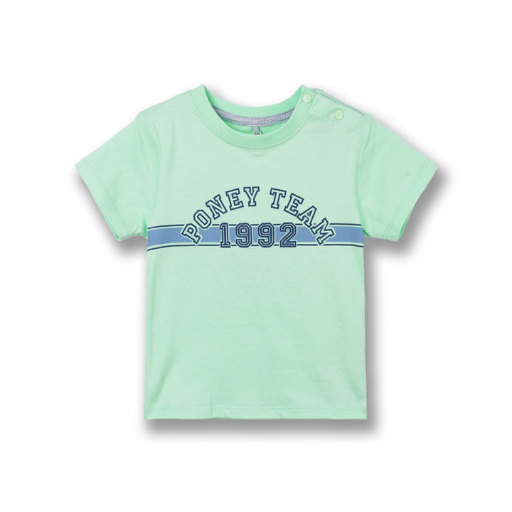 Poney Boys Lime Poney Logo Short Sleeve Tee