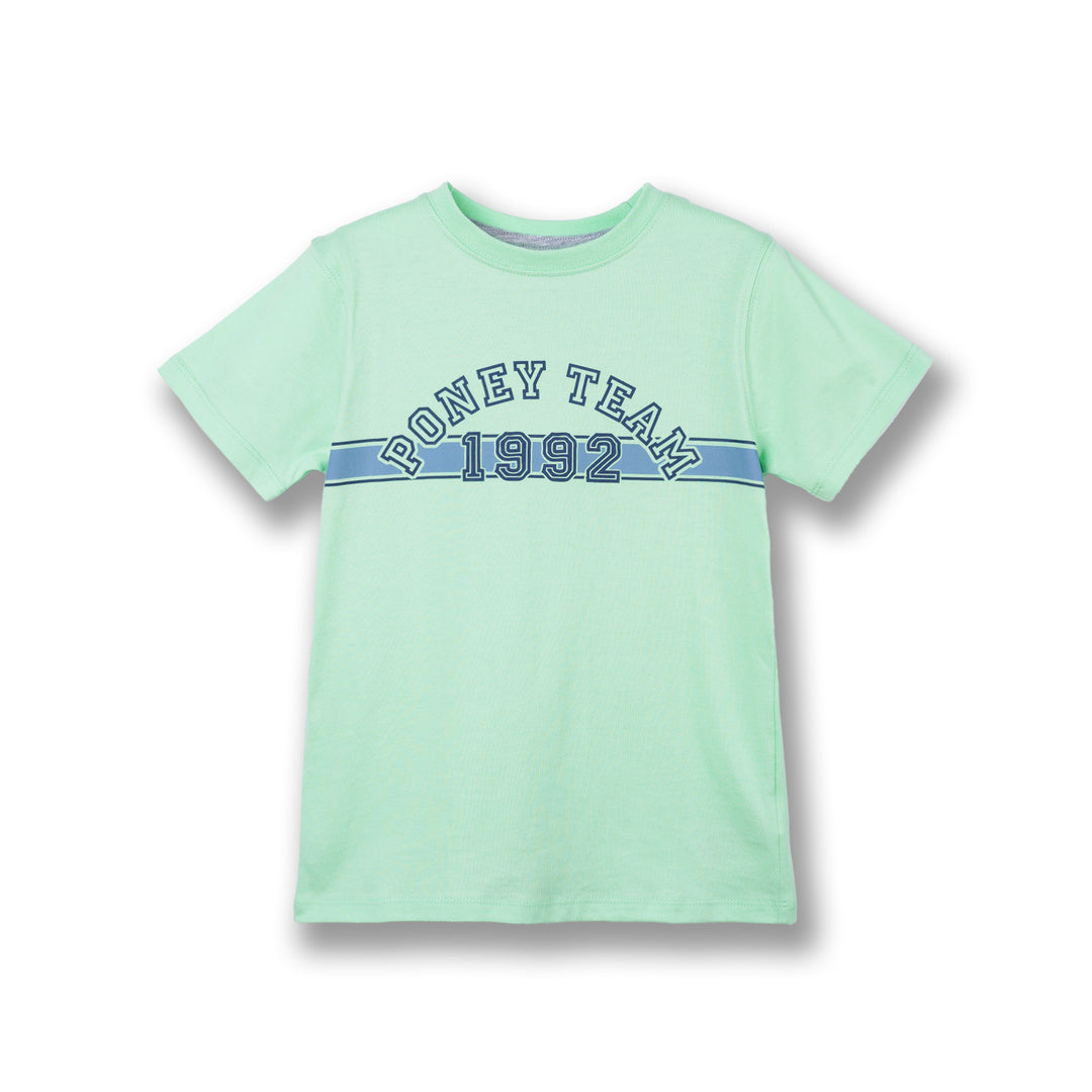 Poney Boys Lime Poney Logo Short Sleeve Tee