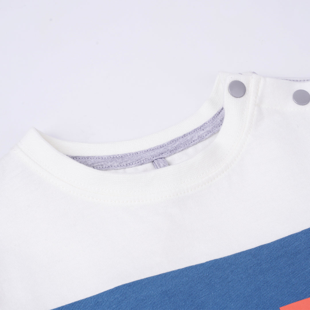 Poney Boys White Poney Trio Cut & Sew Short Sleeve Tee