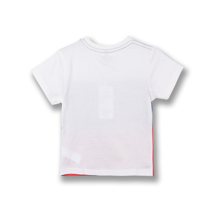 Poney Boys White Poney Trio Cut & Sew Short Sleeve Tee