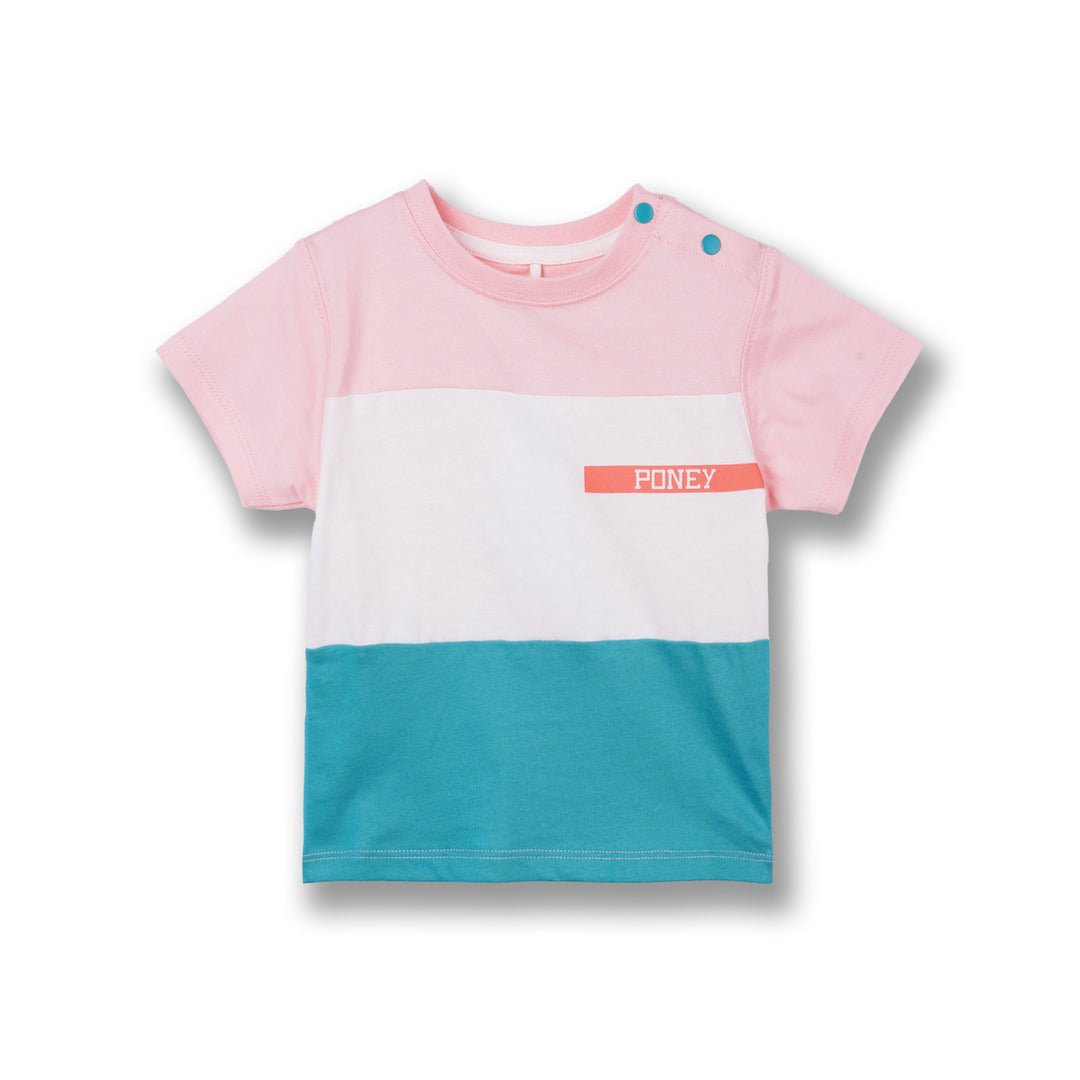 Poney Boys Pink Poney Trio Cut & Sew Short Sleeve Tee