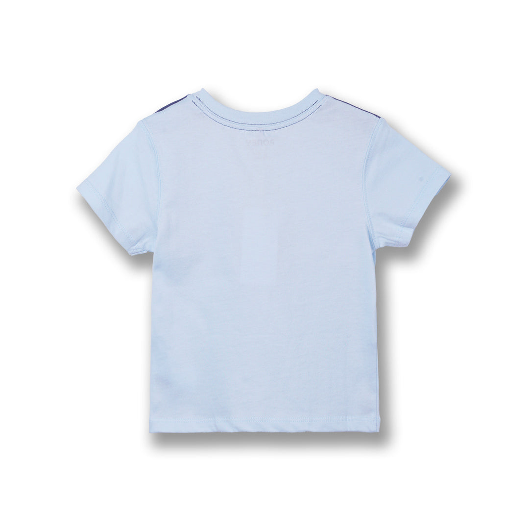 Poney Boys Light Blue Poney Pocket Short Sleeve Tee