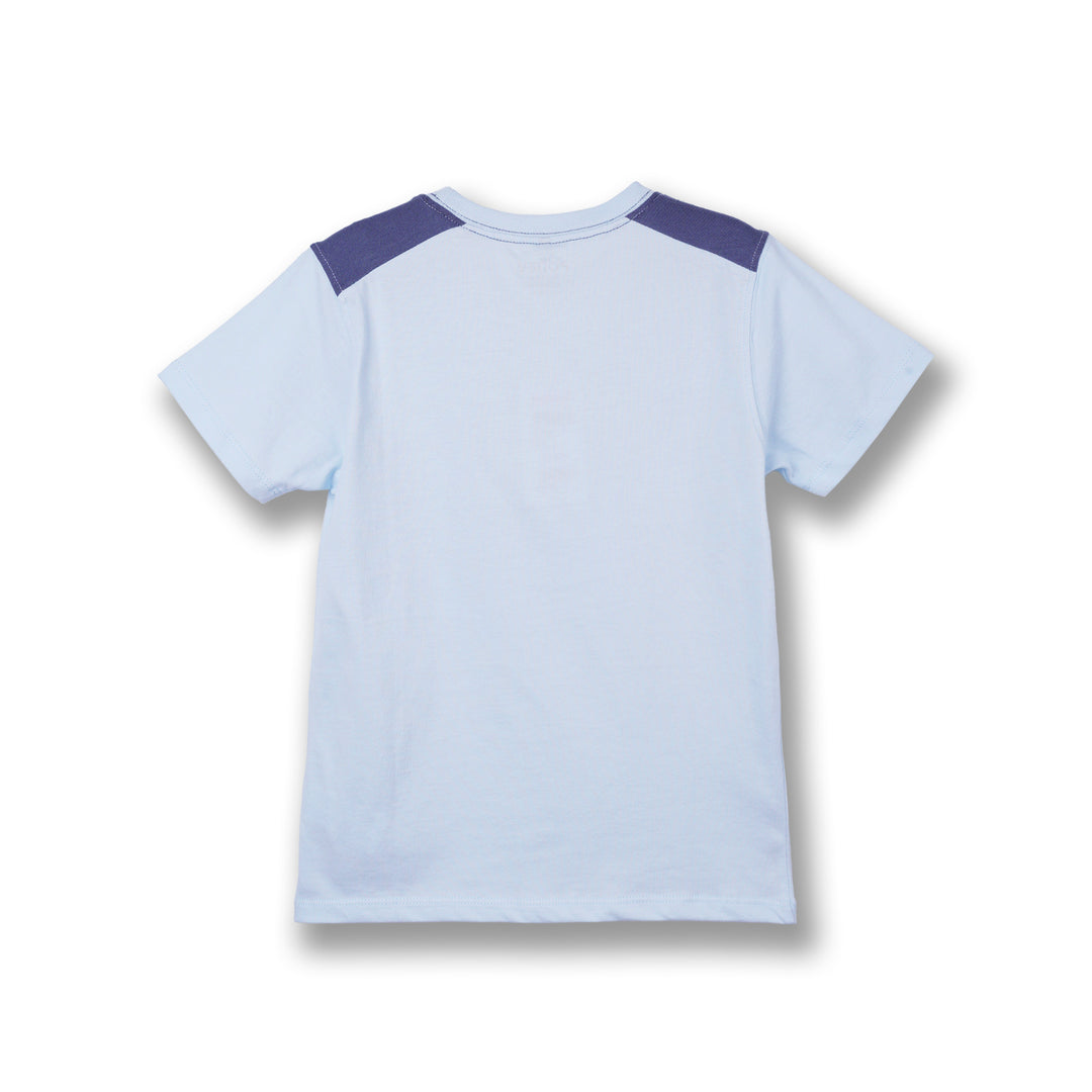 Poney Boys Light Blue Poney Pocket Short Sleeve Tee