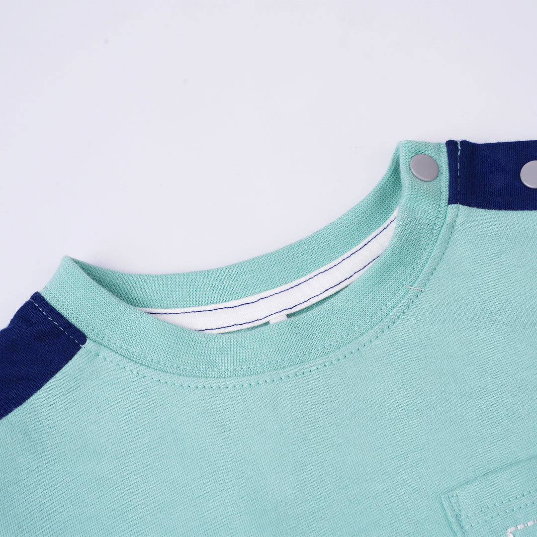 Poney Boys Green Poney Pocket Short Sleeve Tee