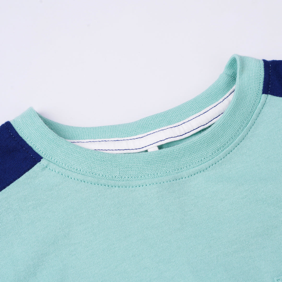 Poney Boys Green Poney Pocket Short Sleeve Tee