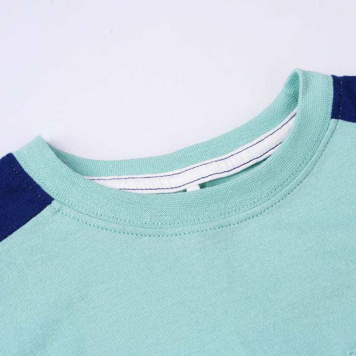 Poney Boys Green Poney Pocket Short Sleeve Tee