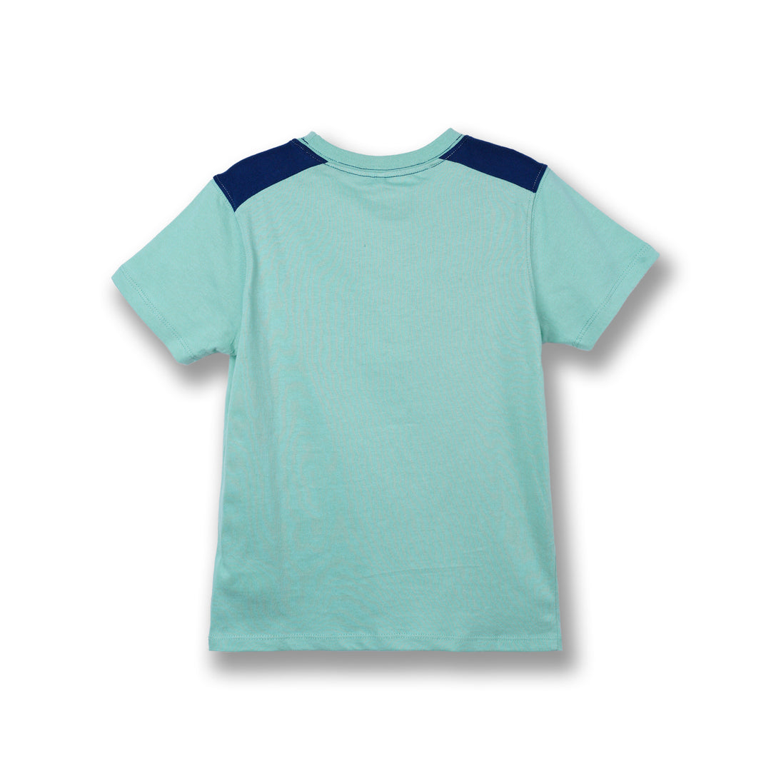 Poney Boys Green Poney Pocket Short Sleeve Tee