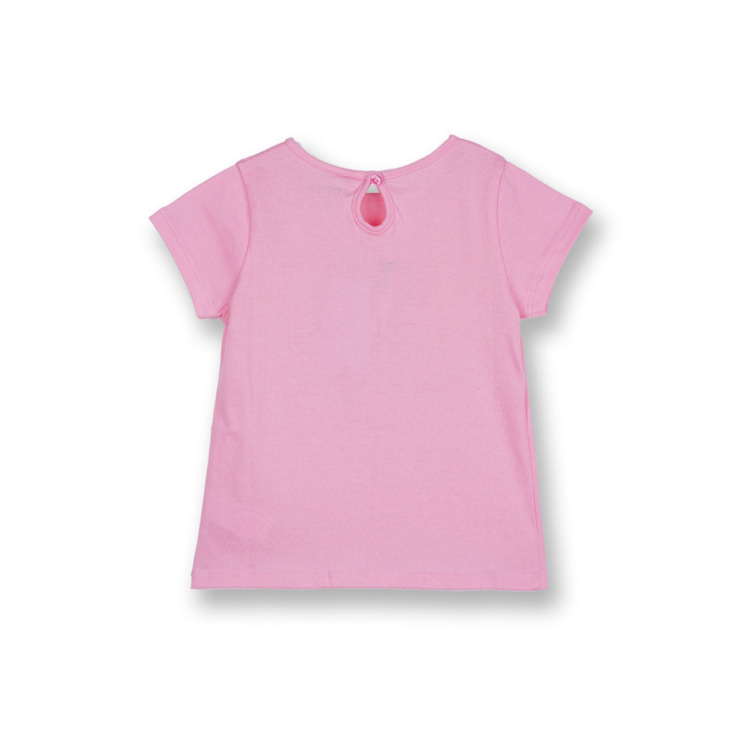 Poney Girls Pink Poney's Flying Friends Short Sleeve Tee