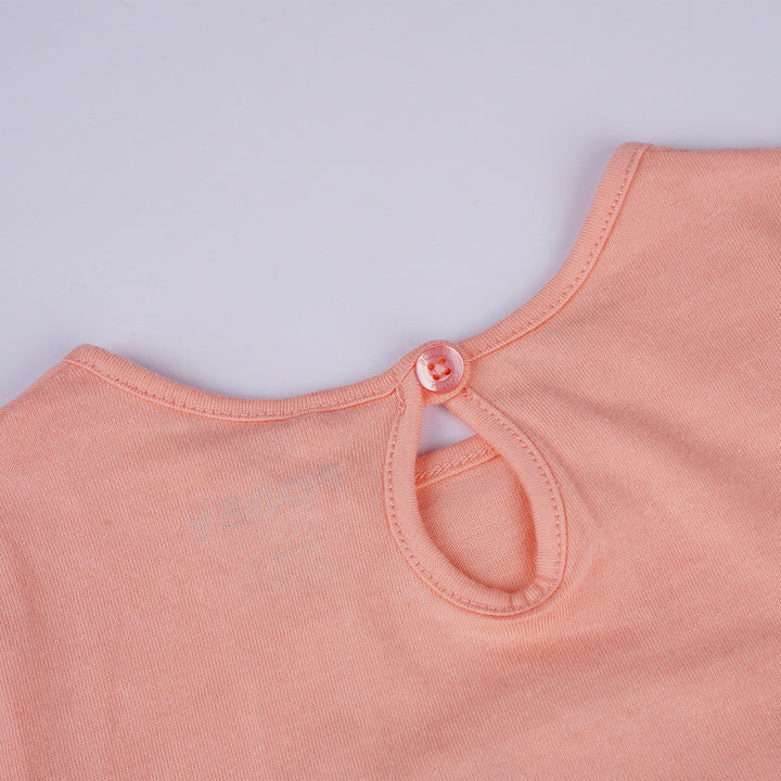 Poney Girls Orange Everything Will Be Ok Short Sleeve Tee