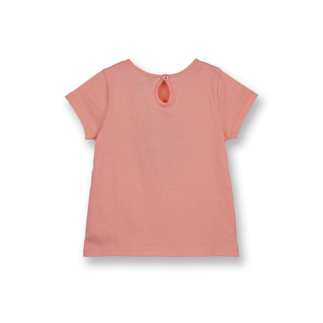 Poney Girls Orange Everything Will Be Ok Short Sleeve Tee