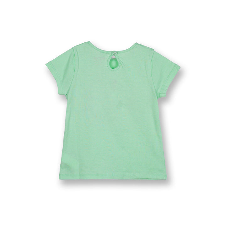 Poney Girls Green Blossoming Munchkin Short Sleeve Tee
