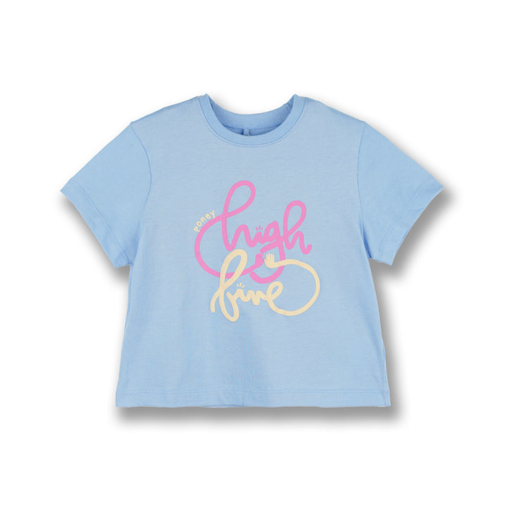 Poney Girls Blue High Five! Short Sleeve Tee