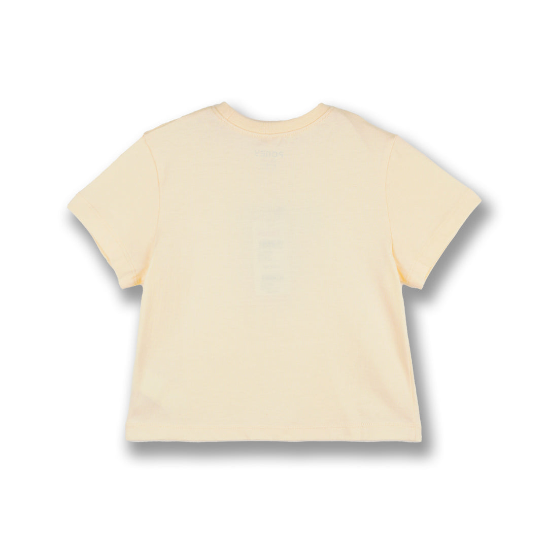 Poney Girls Light Yellow Stunning Ballericat Short Sleeve Tee