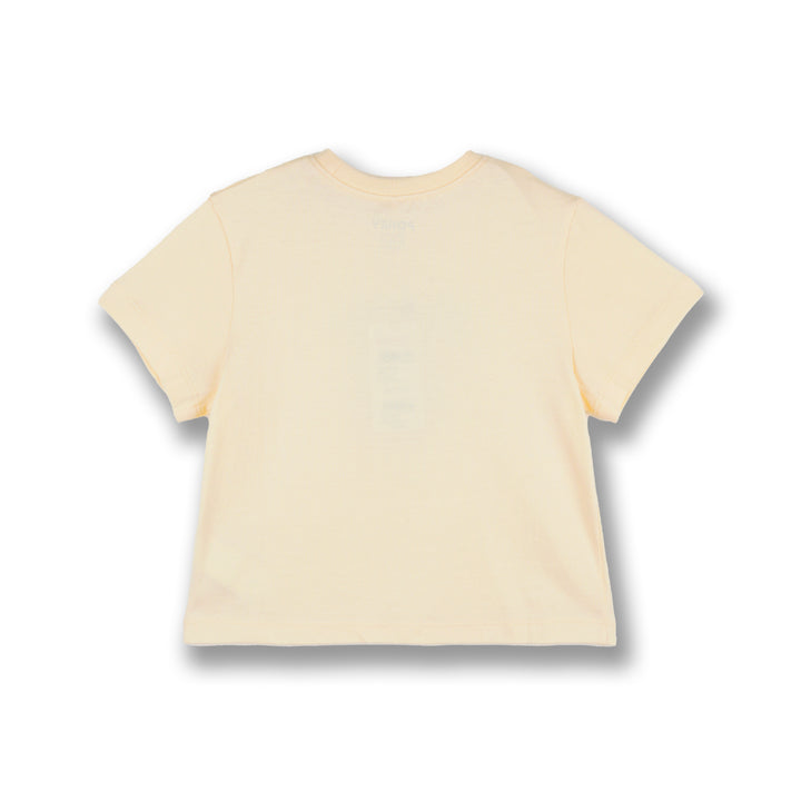 Poney Girls Light Yellow Stunning Ballericat Short Sleeve Tee