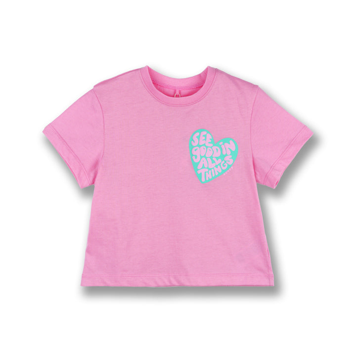 Poney Girls Pink See Good In All Things Short Sleeve Tee