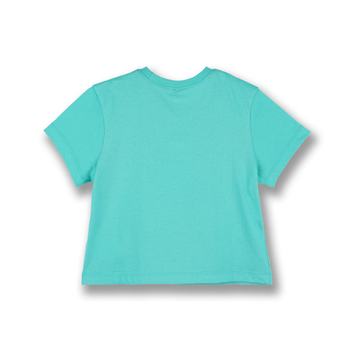 Poney Girls Turquoise Choose Happy With Poney Short Sleeve Tee