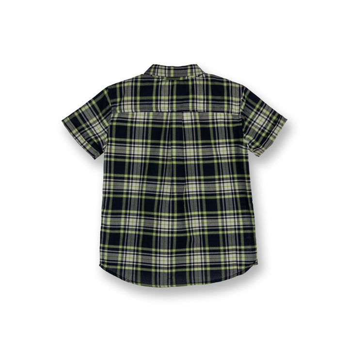 Poney Boys Green Vineyard Checks Short Sleeve Shirt