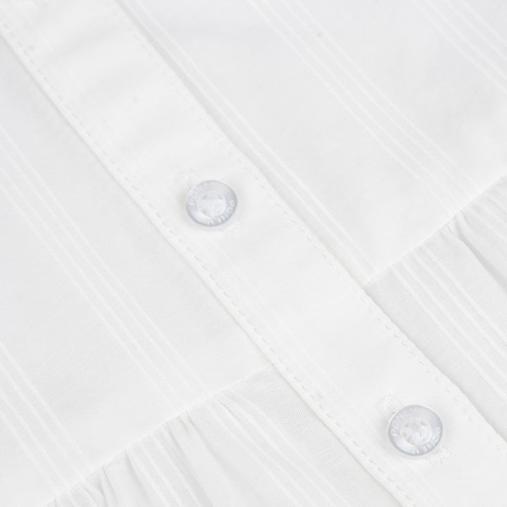 Poney Girls White Striped Short Sleeve Blouse