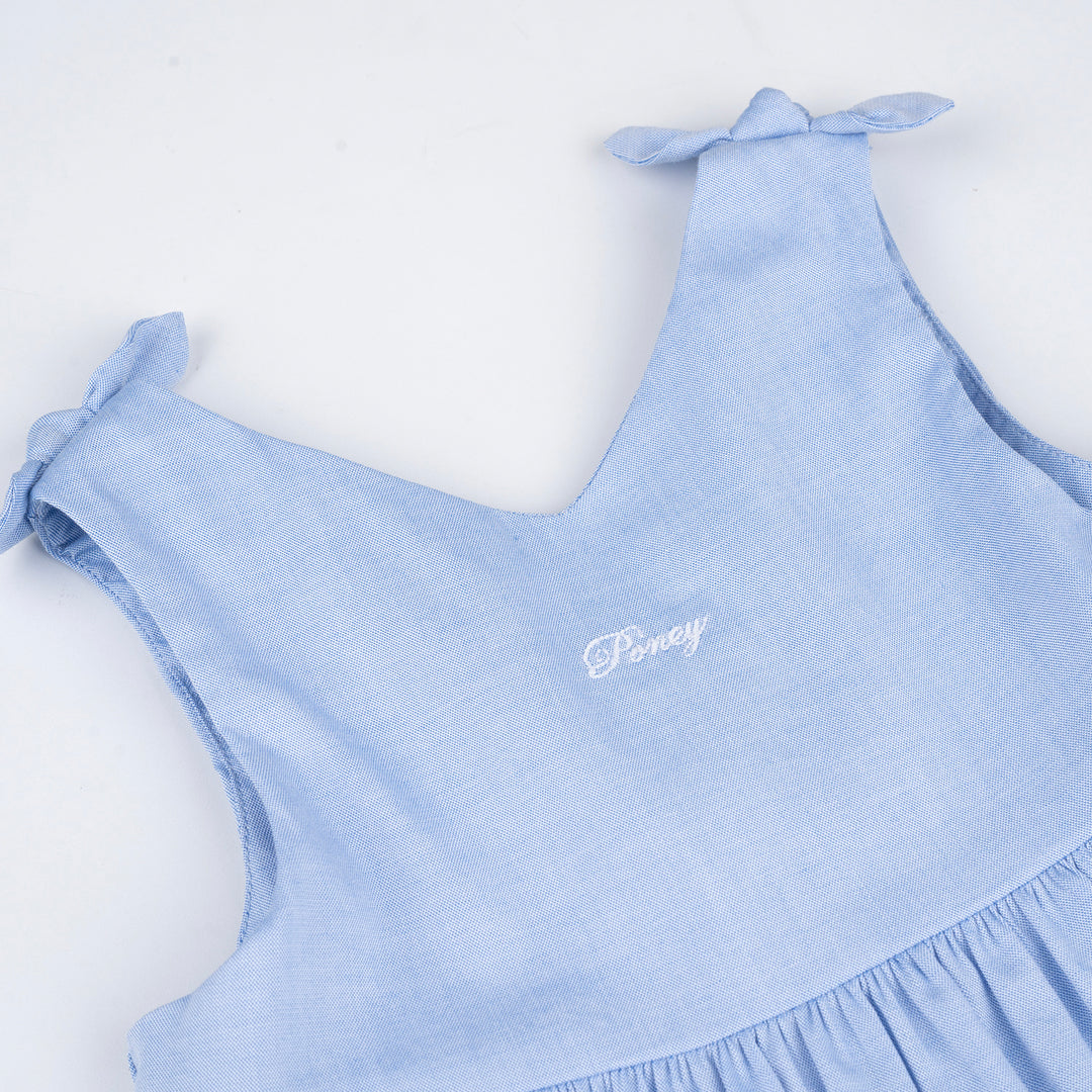 Poney Girls Blue Delicate Sleeveless Dress
