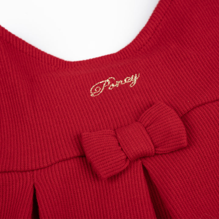 Poney Girls Red Cherry Sleeveless Dress