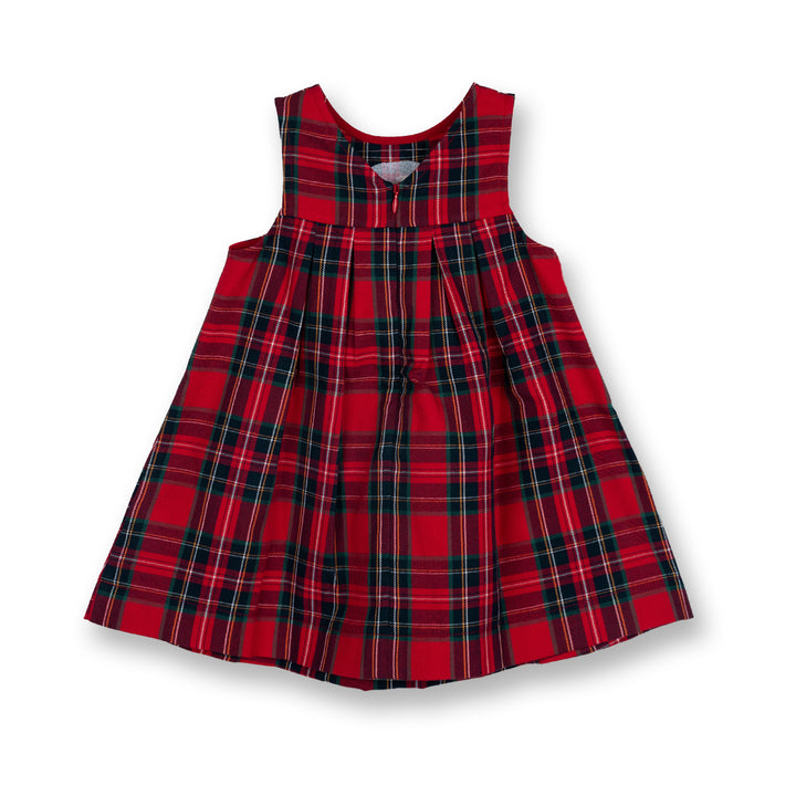 Poney Girls Red Checkered Sleeveless Dress
