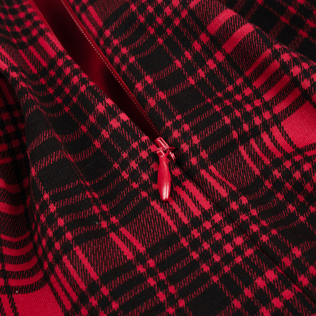 Poney Girls Red Checkered Sleeveless Dress