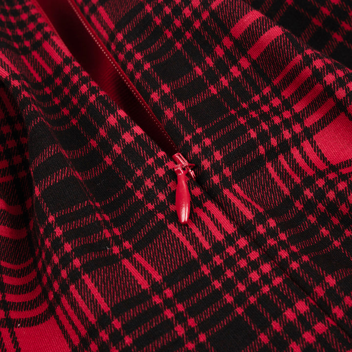 Poney Girls Red Checkered Sleeveless Dress