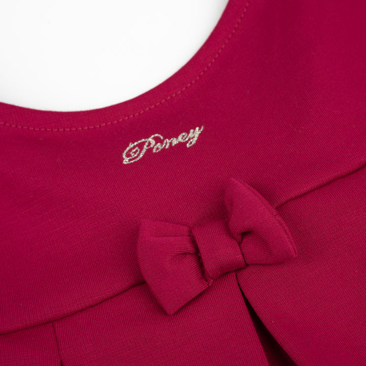 Poney Girls Fuchsia Rose Red Sleeveless Dress
