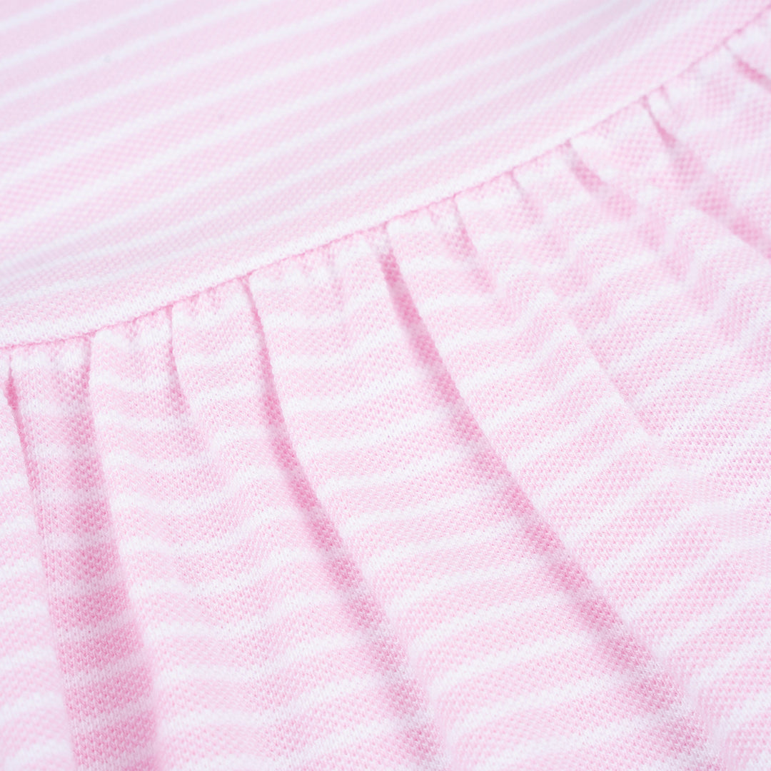 Poney Girls Pink Striped Polo Sleeveless Dress