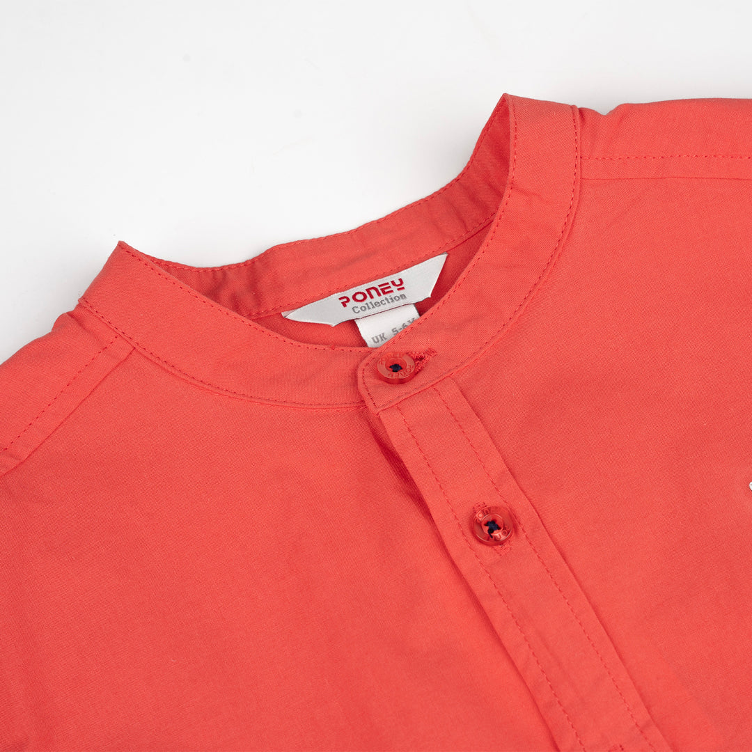 Poney Boys Orange Tangerine Tango Short Sleeve Shirt